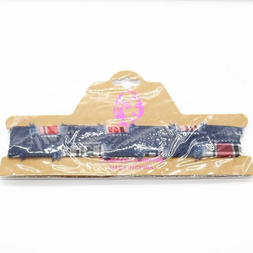 Patchwork Denim Choker